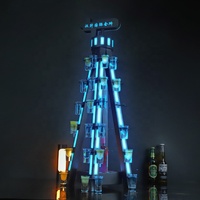 Individuell bedruckbarer, wiederaufladbarer, stehender A-Rahmen LED-Shotglas-Turm-Display-Ständer für Bar, Club und Party