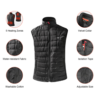 Gilet chauffant Dr.Warm OEM 5V à batterie rechargeable, style décontracté, coupe-vent
