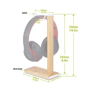 <span class=keywords><strong>Support</strong></span> de <span class=keywords><strong>casque</strong></span> <span class=keywords><strong>en</strong></span> <span class=keywords><strong>bois</strong></span> d'érable SAMDI, expérience <span class=keywords><strong>audio</strong></span> améliorée, <span class=keywords><strong>support</strong></span> de rangement de bureau - Product Image 5
