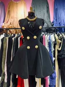 <span class=keywords><strong>Abito</strong></span> Mini Estivo da Donna alla Moda Francese, Sottile ed Elegante, con <span class=keywords><strong>Doppio</strong></span> <span class=keywords><strong>Petto</strong></span> e Scollo a V, Linea ad A, Sexy, per Vacanze - Vendita all'Ingrosso dalla Fabbrica - Product Image 2