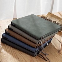 Bloc-notes A5 en cuir de mouton épaissi, 100 feuilles, reliure cousue, impression numérique, pour bureau et entreprise, emballage cadeau pour entreprise