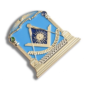 Scenic Area Building Commemorative Gift <b>Blue</b> Color Soft Enamel Sand Bottom Nameplate - Product Image 2