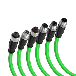 <span class=keywords><strong>Cable</strong></span> de conexión <span class=keywords><strong>Ethernet</strong></span> industrial flexible de 26AWG M12 de 4 pines, Gigabit 10Gbps Cat5e/Cat6a, para codificador <span class=keywords><strong>Siemens</strong></span>, servomotor, sensor Profinet - Product Image 1