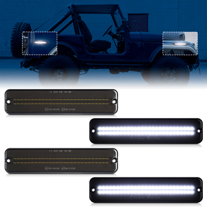 Luci di posizione laterali a LED rosso ambra per <span class=keywords><strong>Jeep</strong></span> Wagoneer J10 J20 Pickup CJ-5 CJ-7 Scrambler indicatore CJ-8 sostituire le luci di posizione laterali - Product Image 1