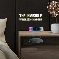 Chargeur sans fil intelligent dissimulé sous le bureau avec ports Type-C et AC pour téléphones mobiles, protection OTP/OVP, portée de pénétration de 30 mm