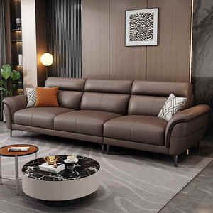 Divano Lineare per Soggiorno di Piccole Dimensioni, Moderno e Semplice, in Tessuto Tecnologico di Lusso Leggero, per Uso Domestico, Tutto in Pelle - Product Image 6