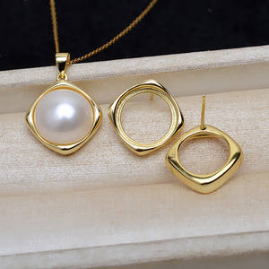 Soporte para colgante de perlas de plata S925, engaste vacío de 14.5mm para perlas sueltas, accesorio para la fabricación de joyas - Product Image 5