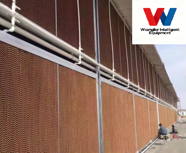 Evaporative Livestock Cooling Pad Cellulose Cooling Pad Wet Curtain  with Pump Honeycomb Cooling Pad Water air Cooler