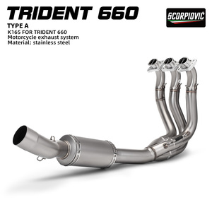 2021-2023 para <span class=keywords><strong>Triumph</strong></span> <span class=keywords><strong>Trident</strong></span> 660 Sistema de tubo de escape deportivo nuevo enlace de acero inoxidable deslizante para motor de motocicleta Tiger 660 para - Product Image 1