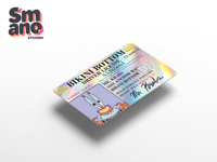 Vinilo Adhesivo Holográfico Ultrafino Smano de 0.14mm, Compatible con Tarjetas de Crédito y Débito Personalizadas Estándar ID-1 CR80