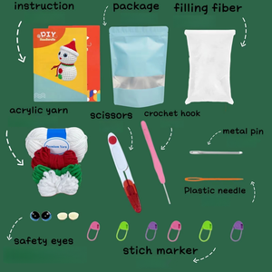 Kit de ganchillo para muñeco de nieve, juego de ganchillo <span class=keywords><strong>Amigurumi</strong></span>, juguete relajante para bebé DIY con hilo de algodón orgánico, guí<span class=keywords><strong>a</strong></span> <span class=keywords><strong>paso</strong></span> <span class=keywords><strong>a</strong></span> <span class=keywords><strong>paso</strong></span> - Product Image 6