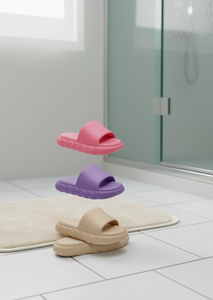 Sandali EVA da donna stile Cloud, punta aperta, ultra morbidi, antiscivolo, ciabatte da bagno, taglia 29, viola - Product Image 2