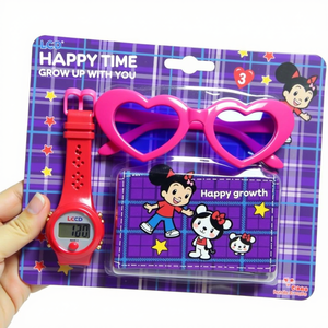 Nuevo Set de Regalo de Cumpleaños para Niños y Niñas con Reloj Digital de Dibujos Animados, Cartera y Gafas LED de Princesa para Niños - Product Image 4