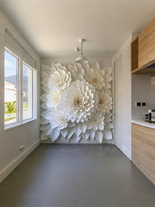 FLYING FLOWERS Nouvel An Décor À La Maison Unique Décoration Murale Élégante avec Artificielle Géant Papier Art Fleurs Conception - Product Image 2