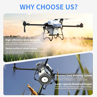 Drone de pulvérisation agricole robuste 50L, système de fumigation autonome UAV, boîte d'épandage 80L, couverture de 5 km pour vergers et champs, minimisation des pertes