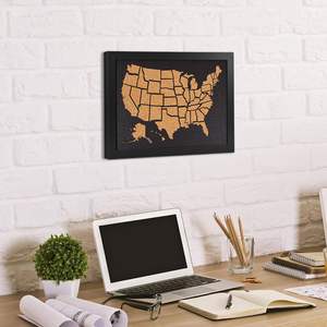 Tableaux d'affichage en liège à fixer au mur, vente en gros, pour les murs, avec des épingles, carte de suivi de voyage pour le bureau - Product Image 3