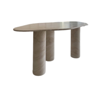 Spazio moderno salva piccoli mobili da casa ristorante rotondo Marb le oro in acciaio inox tavolo da pranzo e 4 sedie - Product Image 5