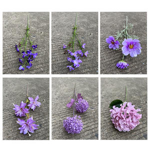 Flores artificiales para decoración de pared, decoración para boda, fiesta nupcial, hogar y oficina, color púrpura, nuevas - Product Image 4