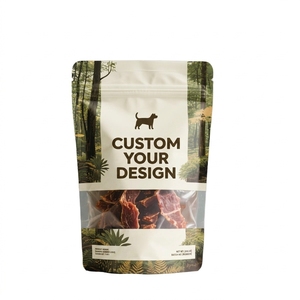 Custom Pet Food Stand Up <b>Pouch</b> With Zipper Resealable Laminated Packaging For Dog Treats Storage - Product Image 1