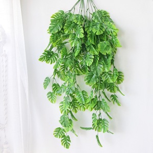 0001 Artificial Monstera <b>Leaves</b> <b>Wall</b> Hanging Vines Plastic Indoor <b>Decor</b> Greenery 30cm-100cm - Product Image 2