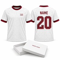 Maillot de football personnalisé pour homme - Léger, respirant, anti-UV, imperméable, séchage rapide, nom et numéro personnalisés, grande taille, coupe ajustée pour l'entraînement