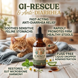 Suplemento Líquido Antidiarreico para Gatos, Rescate GI, 60ml, Apoyo Digestivo, Calma el Estómago Sensible, Líquido Absorbible, Marca Privada - Product Image 1