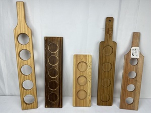 Tùy Chỉnh 3/4/5 Lỗ Rượu Vang Phục Vụ Uống Chuyến Bay Bia Cốc Khay Rượu Vang Thủy Tinh Hội Đồng Quản Trị Phục Vụ Khay - Product Image 2