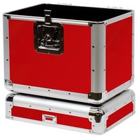 Boîte de rangement pour disques vinyles rouges, étui empilable pour 70 disques vinyles et LP de 12 pouces