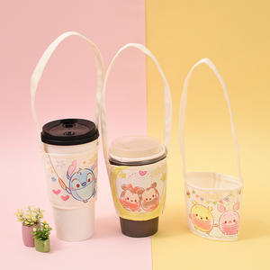 Porte-gobelet à café personnalisé élégant de haute qualité, en toile, durable, à motifs - Product Image 3