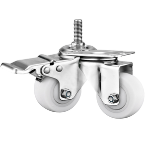 Mittlere Beans pru chung 75mm 100mm <span class=keywords><strong>125mm</strong></span> Nylon Gewindes tiel Schwenkbare Lenkräder Total bremse Hart 1 Jahr Garantie Verschiedene Anwendungen - Product Image 2