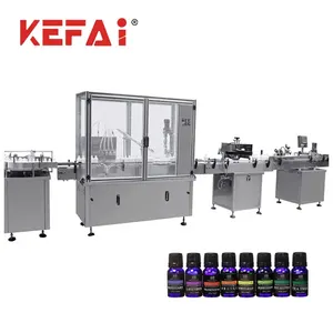KEFAI Linear Small Bottle 10ml 100ml Automatic Liquid Production Line Vial Filling and Capping Machine