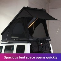 Tente de toit rigide triangulaire en aluminium Zentopia pour 2-3 personnes, imperméable, avec échelle pour SUV 4x4 tout-terrain, quatre saisons, hydraulique