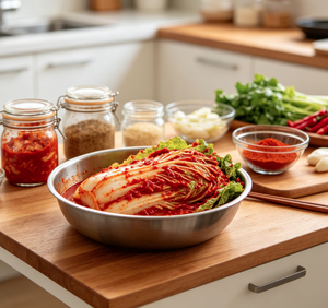 Kimchi fermenté authentique et épicé, <span class=keywords><strong>chou</strong></span> mariné à la coréenne, légume conservé traditionnel - Product Image 5