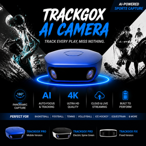 CAMÉRA AI TRACKGOX 4K 180 °   Caméra d'action sportive panoramique avec suivi automatique du sujet et diffusion en nuage pour le basketball et le football - Product Image 1