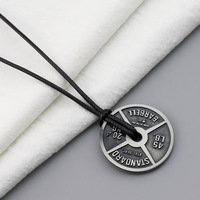 Porte-clés vintage punk en métal pour musculation, alliage de zinc, plaque de poids haltère 45 LB, cadeau pour les amateurs de gym et de sport