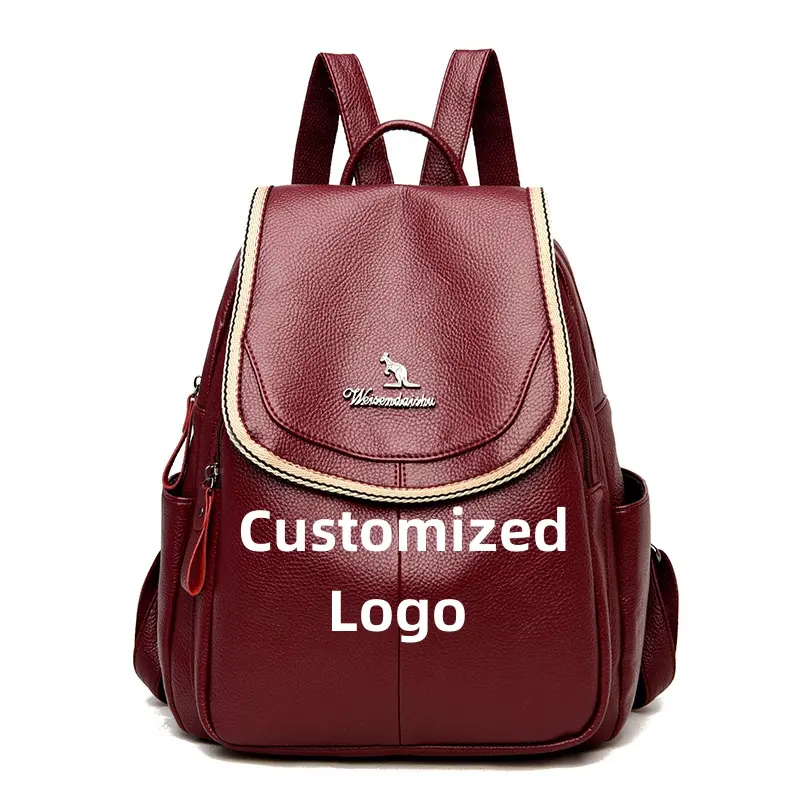 Kazze Design High Quality Women Popular Backpacks Mobile Phones Tablets Bag Hot Sales Large Capacity Leather Backpacks