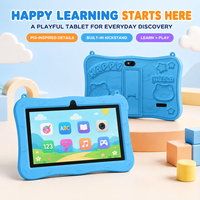 Nueva Tablet Infantil MTK Android 9 de 7 Pulgadas, 1GB de RAM, 16GB de Almacenamiento, 1280x800, WiFi, Cámara de 2MP, Funda Protectora para Niños