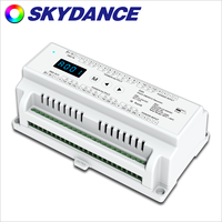 Contrôleur DMX512 SKYDANCE D24 24 canaux 3A, décodeur RDM à tension constante, MAX 1728W, rail DIN, variateur PWM DMX512