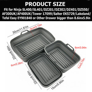 Moldes de silicona antiadherentes para freidora de aire, accesorios, molde jumbo para muffins, molde para huevos, bandeja de silicona para cupcakes, moldes para hornear pasteles - Product Image 2