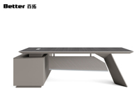 Table de bureau exécutive durable en HPL, construction en contreplaqué de qualité E1, poste de travail modulaire, unité de bureau professionnelle de grande taille
