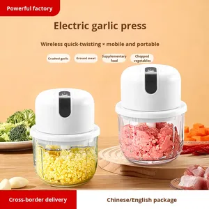 Hachoir à ail et à viande multifonction intelligent alimenté par USB, haute efficacité, pour usage domestique, boîtier en plastique, vente en gros - Product Image 5