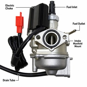 Carburateur 19 mm pour moto <span class=keywords><strong>2</strong></span> <span class=keywords><strong>temps</strong></span>, compatible Dio Elite / PGO SYM Kymco Vento Zip 50, pièce de rechange pour moteur 50cc <span class=keywords><strong>2</strong></span> <span class=keywords><strong>temps</strong></span>, vente en gros - Product Image 3
