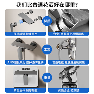 <b>Shower</b> Head Set Round <b>Portable</b> YM 3301 Easy Cleaning For Home Hotel Bathroom - Product Image 3