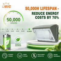 Lámpara LED de Pared Ledmic de 60W 80W 100W 120W, con Certificación DLC ETL, Uniformidad Extrema, para Almacenes, Seguridad, Pasillos