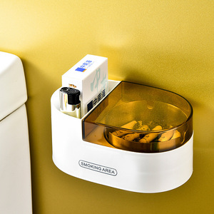 Cenicero de pared creativo con tapa, diseño duradero y resistente, sin necesidad de perforaciones, para el hogar, baño o área de fumadores - Product Image 2