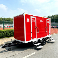 Cabine de toilettes industrielle conteneurisée à assemblage rapide, WC public mobile, unité d'assainissement extérieure écologique pour parc municipal