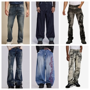 <span class=keywords><strong>Vaqueros</strong></span> de mezclilla de cintura media estilo americano para hombre, de pierna recta, holgados, de corte ancho <span class=keywords><strong>y</strong></span> rasgados - Pantalones casuales llamativos <span class=keywords><strong>y</strong></span> con estilo. - Product Image 3