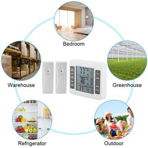 WiFi Indoor <b>Outdoor</b> Temperature Controller Humidity Meter Wireless Large Screen Perpetual Calendar <b>Thermometer</b> OEM 3-Year - Product Image 6
