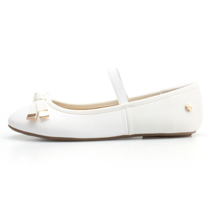 2022 Fashion Girls moda di base tendenze economiche scuola metallizzata PU bow beige PU soletta fodera piatta scarpe per bambini - Product Image 4