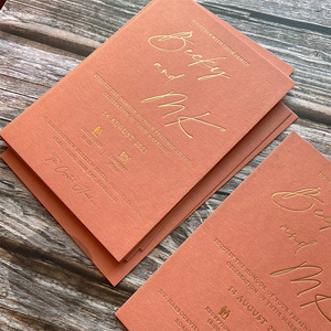 Tùy chỉnh thanh lịch lời mời đám cưới letterpress dập nổi đám cưới sang trọng thẻ lời mời 3D thiệp cưới - Product Image 6